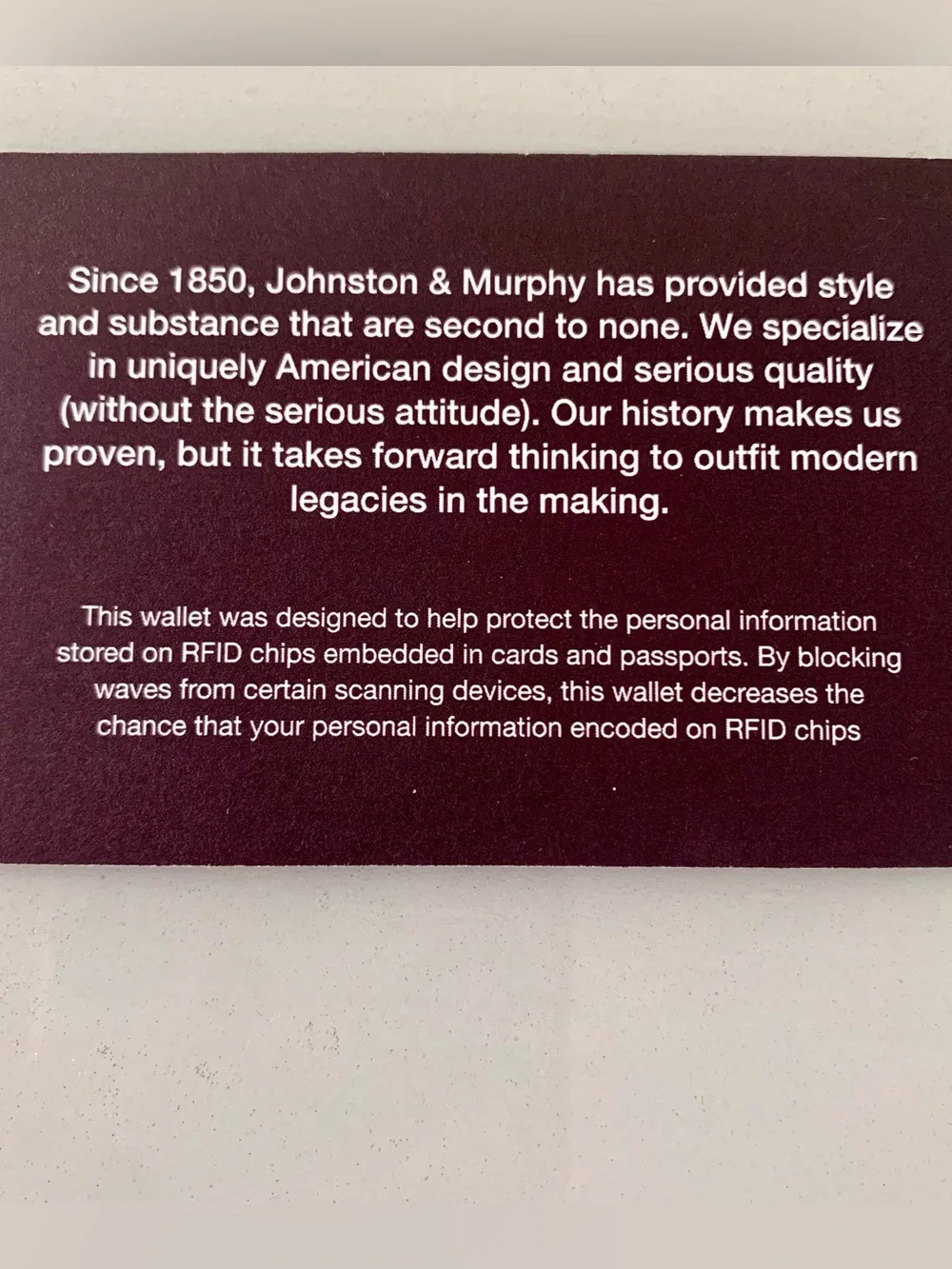 Johnston & Murphy Brown Leather Bi-Fold RFID Card & ID Wallet